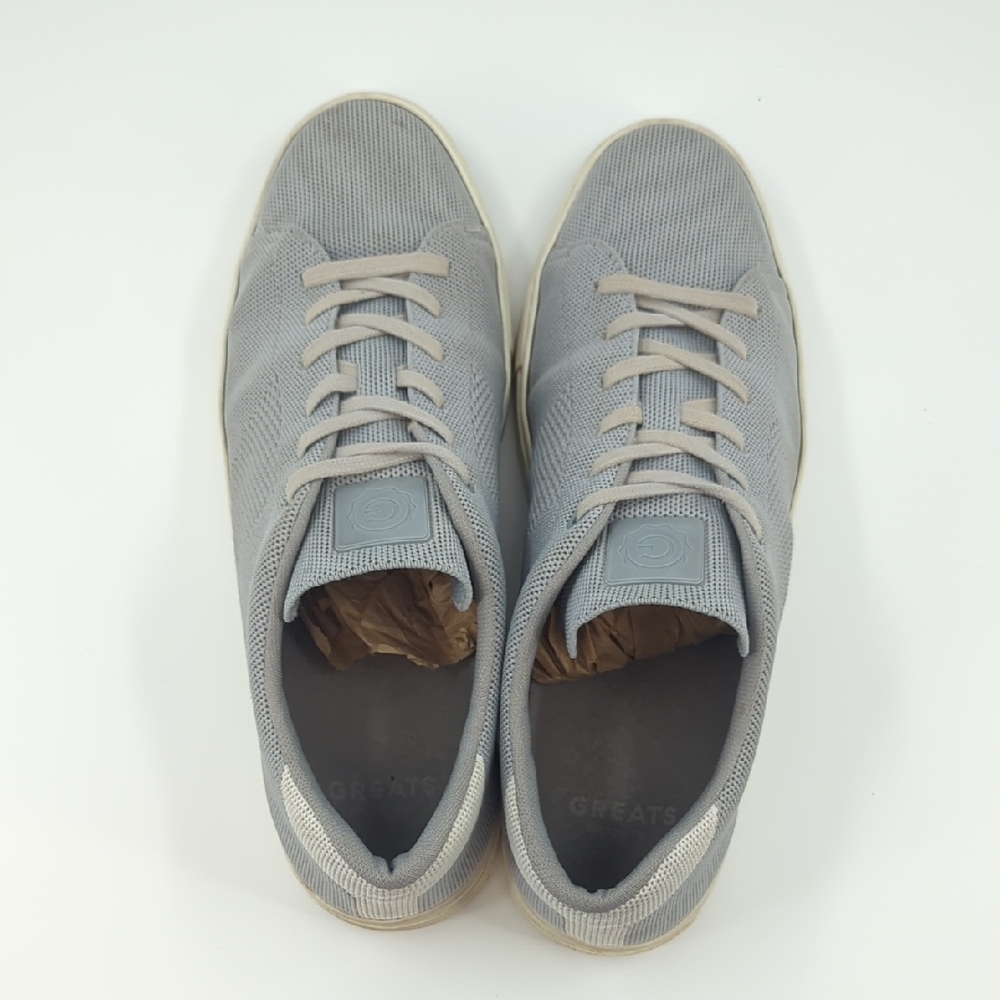 GREATS The Royale Knit Sneakers Grey/White Men's Sz 11.5 - Picture 5 of 9
